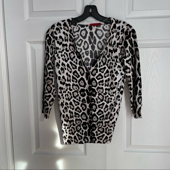 LEOPARD PRINT CARDIGAN SWEATER - Picture 8 of 10